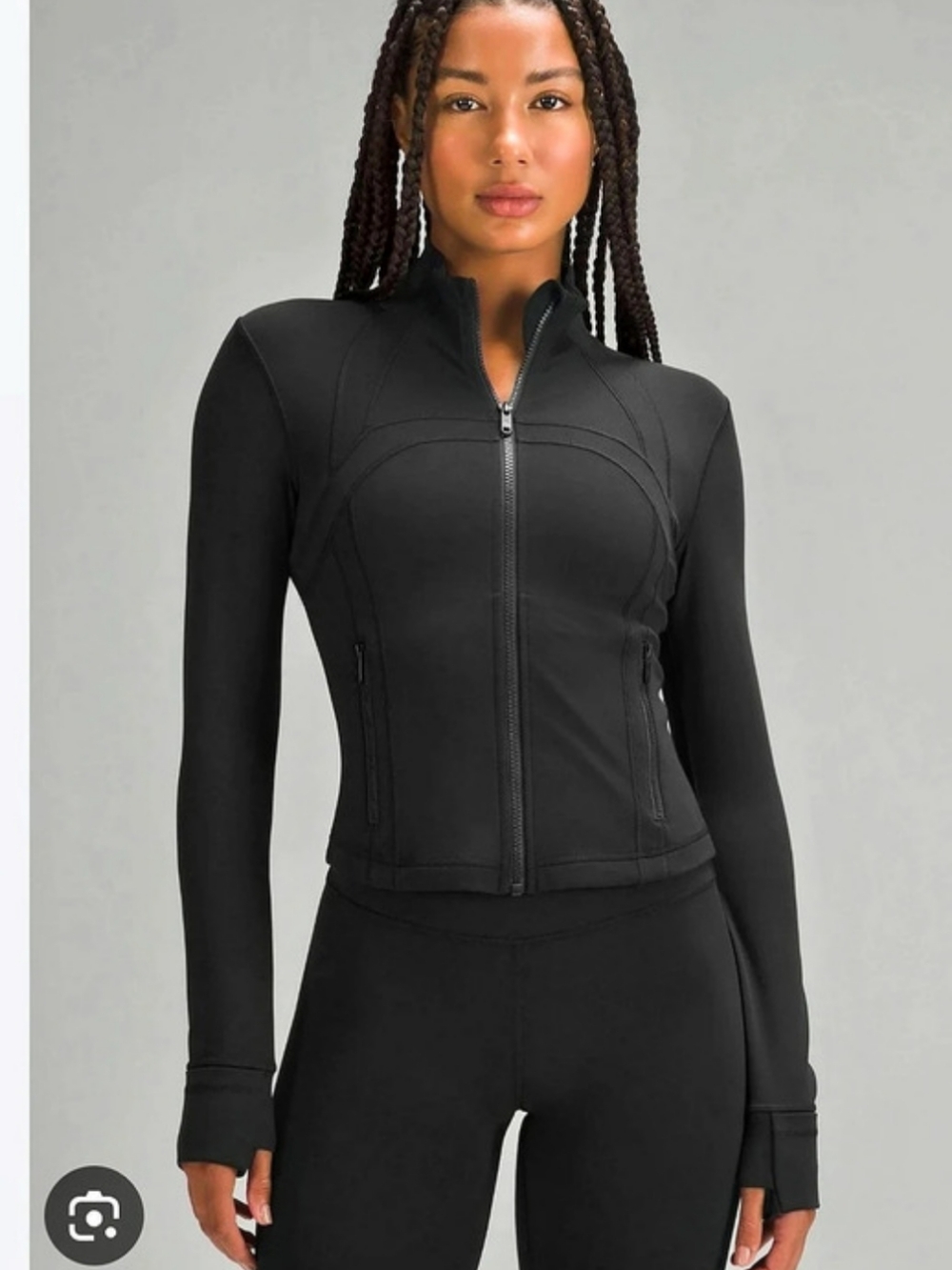 lululemon Define Cropped Jacket *Luxtreme Black Jacket Size 4